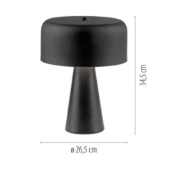 Schöner Wohnen-Kollektion Tischleuchte PENTO, schwarz, 1,5 m Kabel