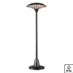 Standheizstrahler, schwarz, IP34, 1500 Watt, 3000 Watt