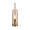 Tischleuchte BOTTLE, Amberglas, Schnurschalter, Leuchtmittel wechselbar