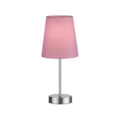Tischleuchte, rosa, 1x E14 LED, Schirm, inkl. Schnurschalter