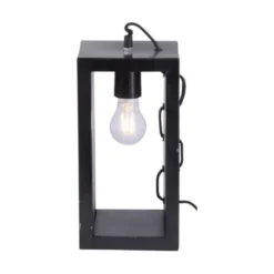 Tischleuchte, schwarz, Metalloptik, E27 Fassung, Industrial Design