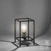 Tischleuchte, schwarz, modern, Retro-Stil, inkl. Schnurschalter, Cage-Optik