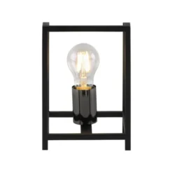 Tischleuchte, schwarz, modern, Retro-Stil, inkl. Schnurschalter, Cage-Optik