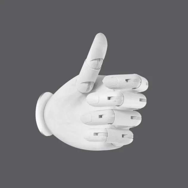 Wandhalterung für Kabelwandleuchten, Hand, weiß,